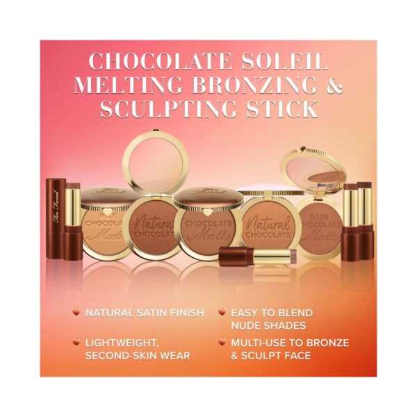 Too Faced Chocolate Soleil Multi-Use Creamy Bronzing & Sculpting Stick - Chocolate Souffle (8 g) - Too Faced
