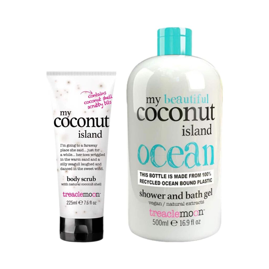 Treaclemoon My Coconut Island Shower Gel (500 ml) & My Coconut Island Body Scrub (225 ml) Combo - Treaclemoon
