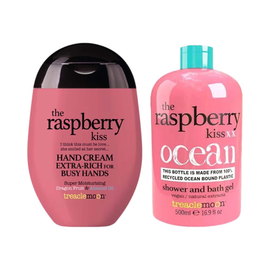 Treaclemoon The Raspberry Kiss Shower Gel (500 ml) + The Raspberry Kiss Hand Cream (75 ml) Combo - Treaclemoon