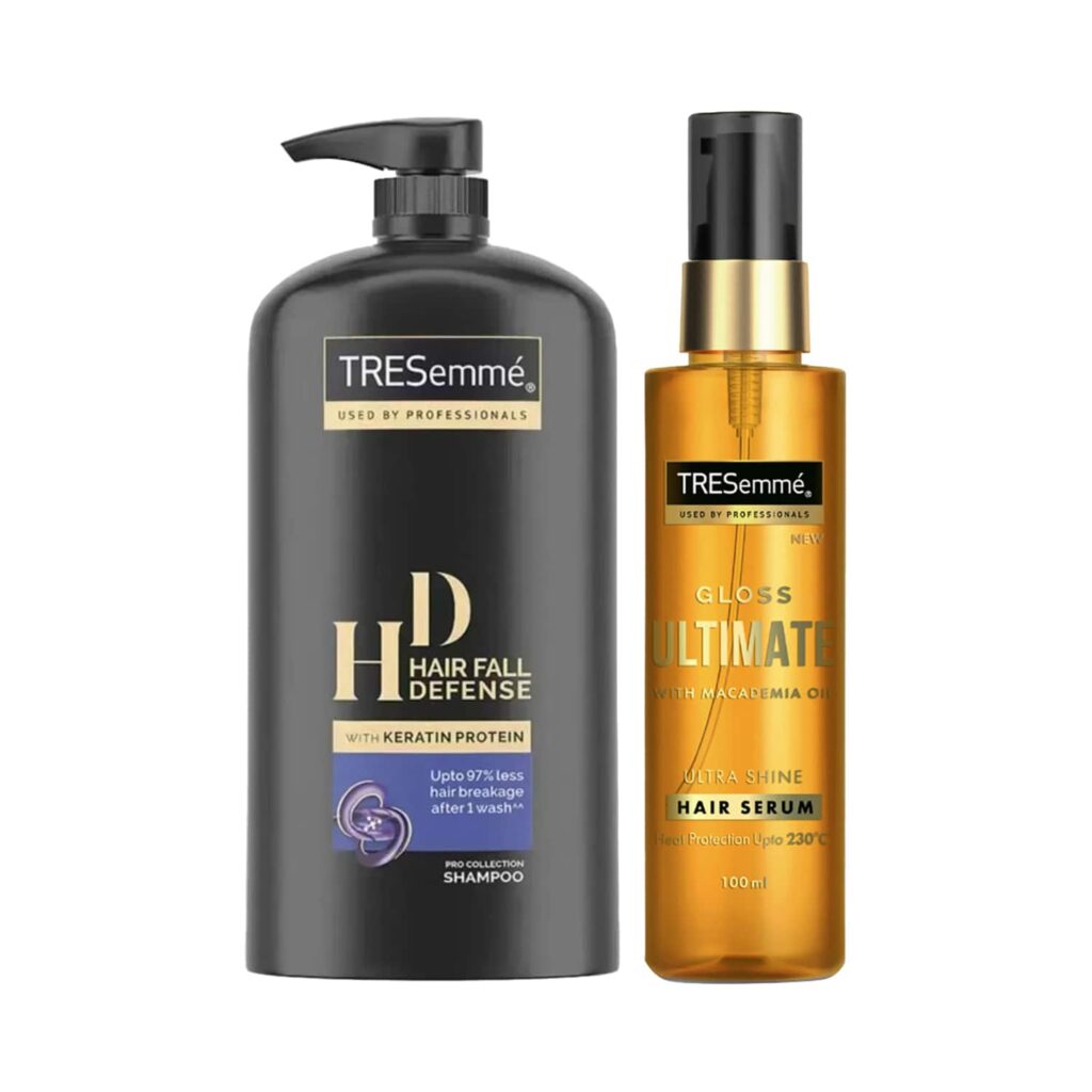 Tresemme Hair Fall Rescue Shampoo + Gloss Artist Serum Combo - Tresemme