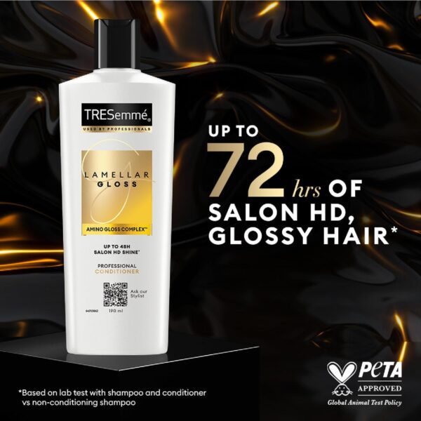 Tresemme Lamellar Gloss Conditioner with Amino Gloss Complex for Ultra Shiny Glossy hair (190 ml) - Tresemme