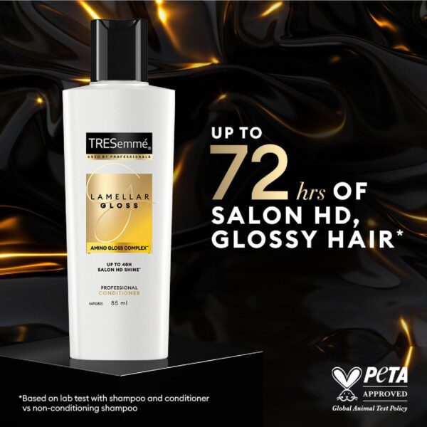 Tresemme Lamellar Gloss Conditioner with Amino Gloss Complex for Ultra Shiny Glossy hair (85 ml) - Tresemme