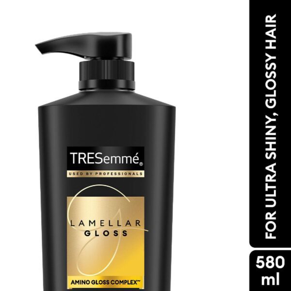 Tresemme Lamellar Gloss Shampoo with Amino Gloss Complex for Ultra Shiny, Glossy hair (580 ml) - Tresemme