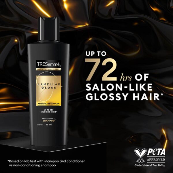 Tresemme Lamellar Gloss Shampoo with Amino Gloss Complex for Ultra Shiny Glossy hair (85 ml) - Tresemme