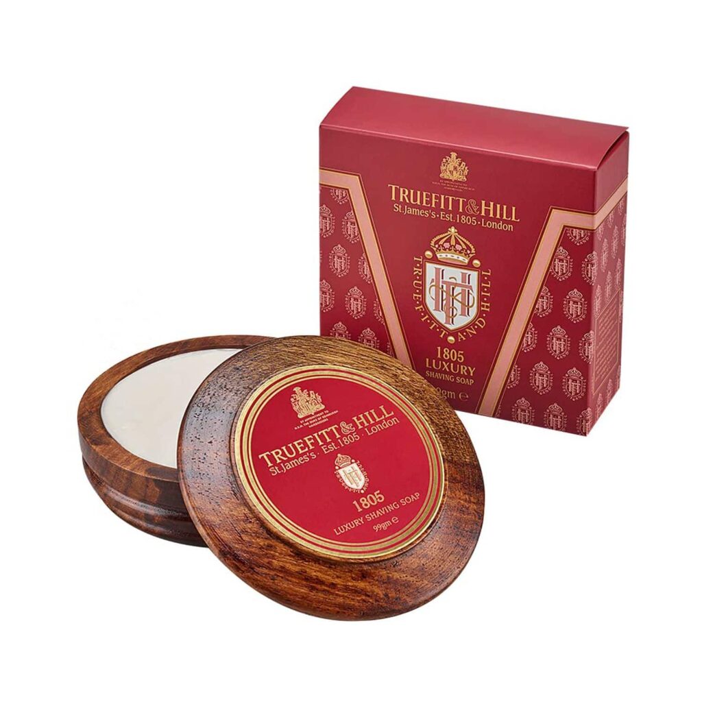 Truefitt & Hill 1805 Luxury Shaving Soap With Wooden Bowl (99g) - Truefitt & Hill