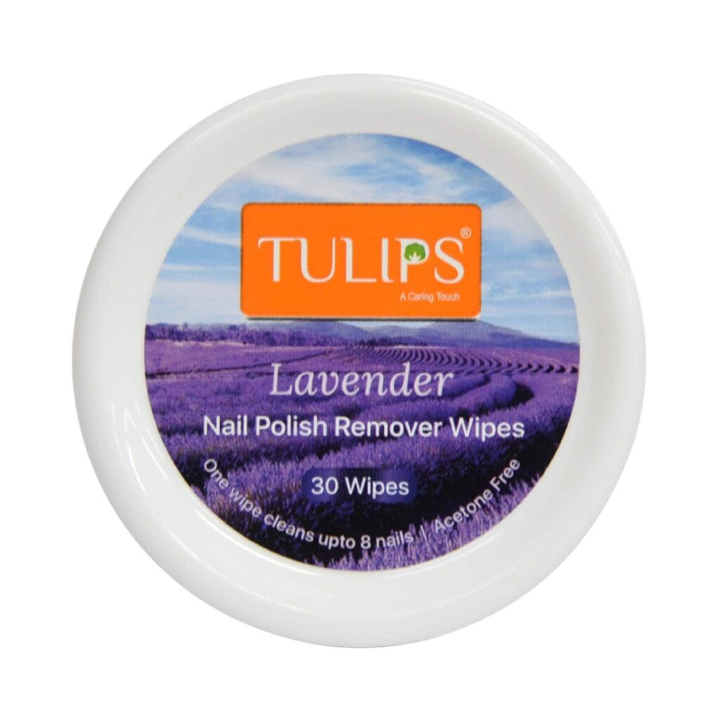 Tulips Lavender Nail Polish Remover Wipes - (30 pcs) - Tulips