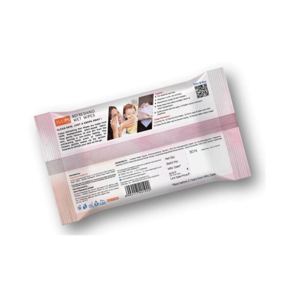 Tulips Refreshing Wet Wipes Valley of Flowers - (30 pcs) - Tulips