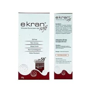 Tuzuaol Ekra'N Soft Spf 50 Gel For All Skin Type (Silicone Sunscreen Uva/Uvb Gel Soft Spf 50+ Pa+++ | Oil Free, Matte Finish & Water Resistant),