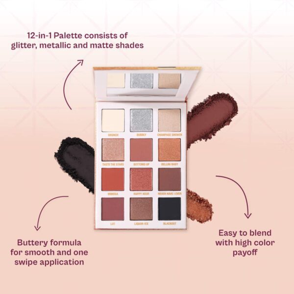 Typsy Beauty Champagne Eyeshadow Palette - Pop Fizz Clink (24g) - Typsy Beauty