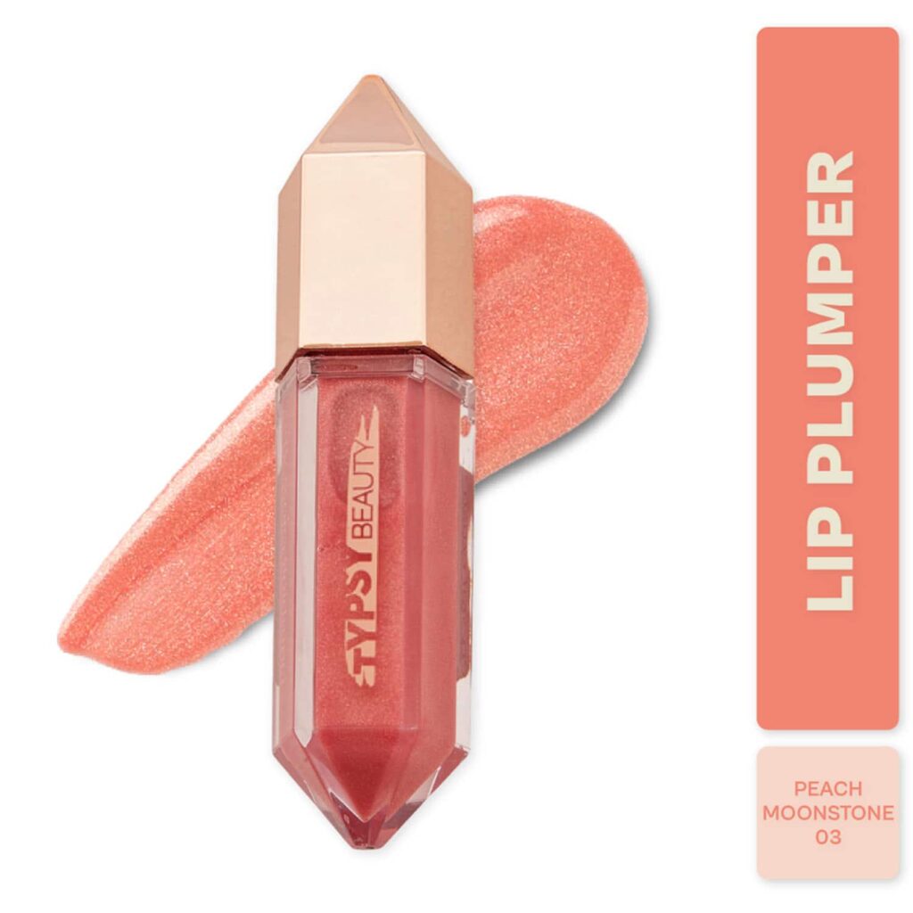 Typsy Beauty Crystal Crush Plumping Gloss - 03 Peach Moonstone (7ml) - Typsy Beauty
