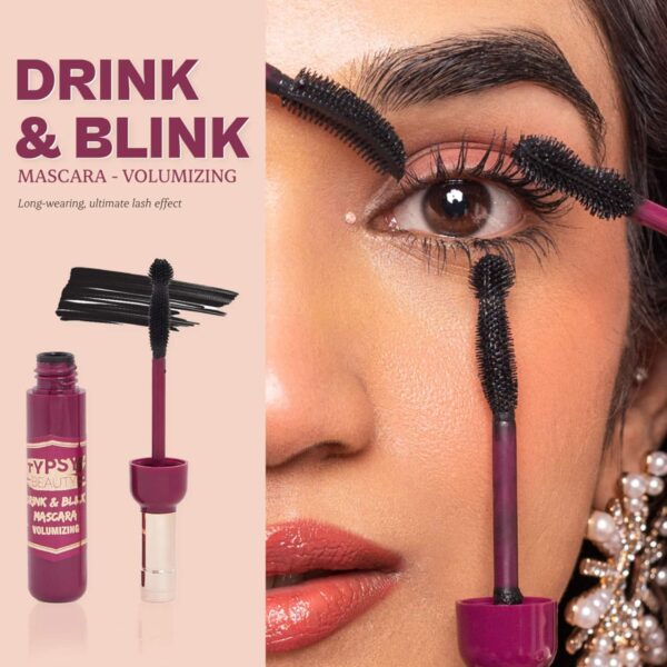 Typsy Beauty Drink & Blink Volumize Mascara - Black (9g) - Typsy Beauty