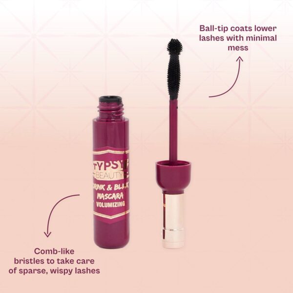 Typsy Beauty Drink & Blink Volumize Mascara - Black (9g) - Typsy Beauty