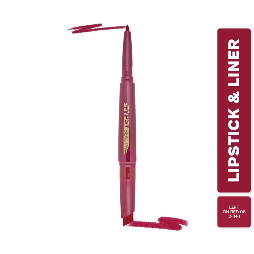 Typsy Beauty Twist & Pout Lipstick & Lip Liner - Left On Red (0.91g) - Typsy Beauty