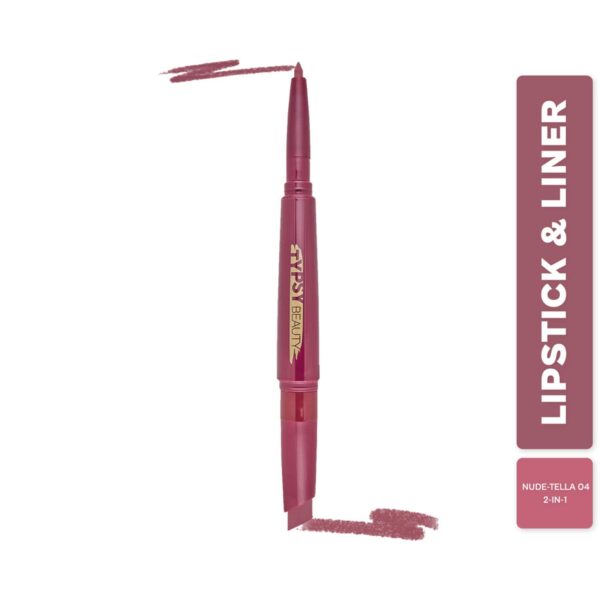 Typsy Beauty Twist & Pout Lipstick & Lip Liner - Nude-Tella (0.91g) - Typsy Beauty