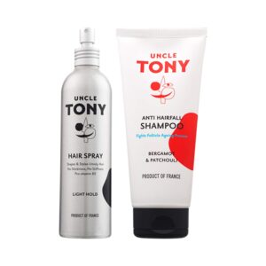 Uncle Tony Anti Hair Fall Shampoo & Light Hold Hair Spray Combo - Uncle Tony
