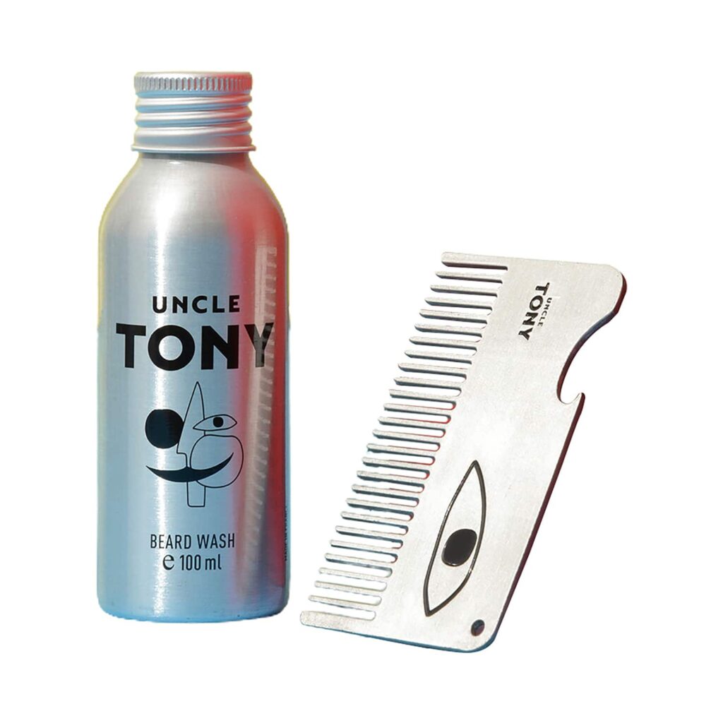 Uncle Tony Beard Wash + Comb Set (2 pcs) - Uncle Tony