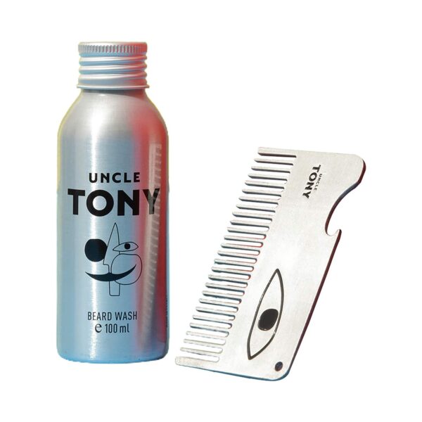 Uncle Tony Beard Wash + Comb Set (2 pcs) - Uncle Tony
