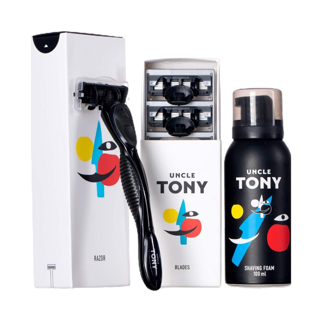 Uncle Tony Complete Starter Black Grooming Kit (3 pcs) - Uncle Tony