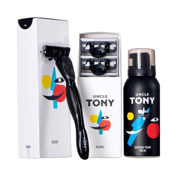 Uncle Tony Complete Starter Black Grooming Kit (3 pcs) - Uncle Tony