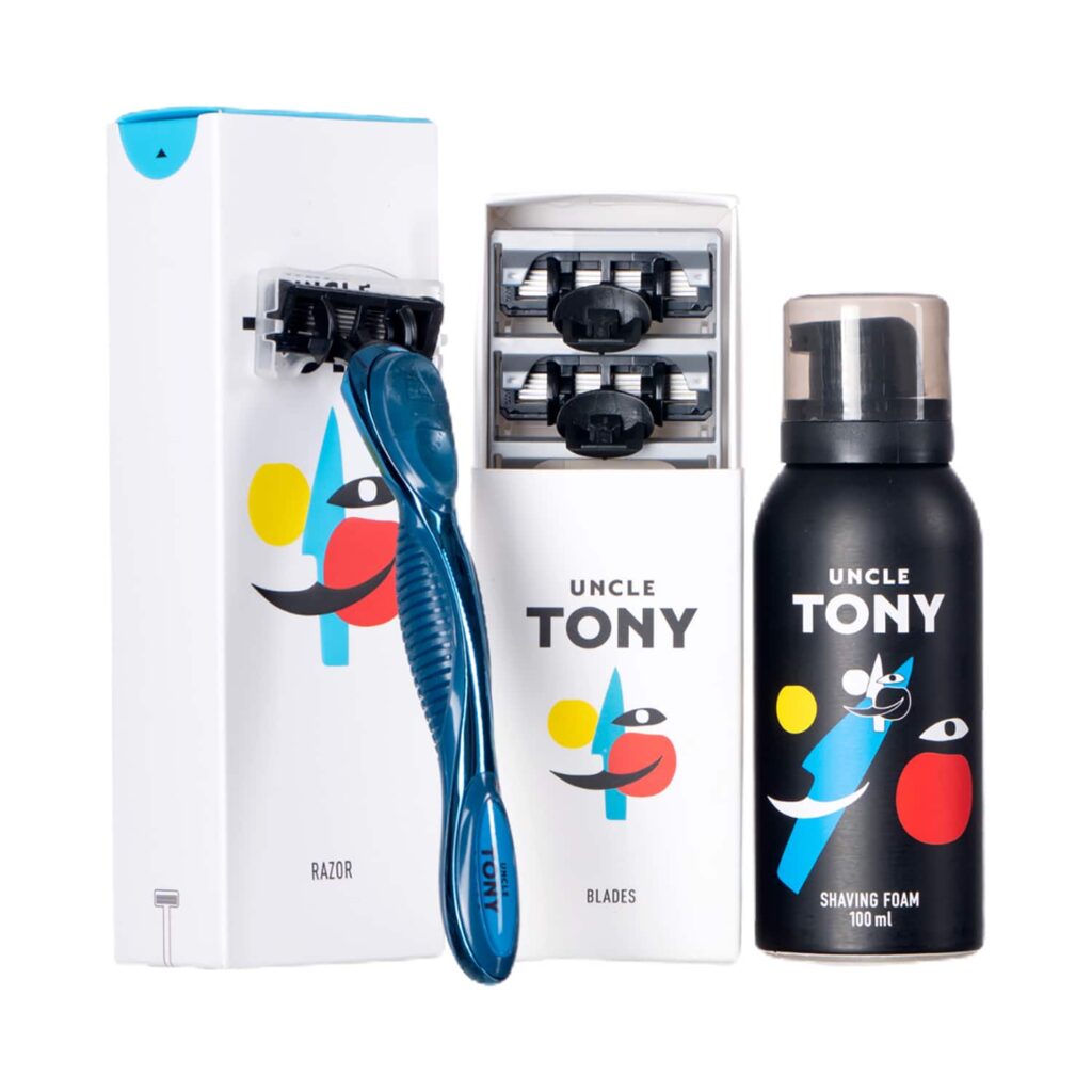 Uncle Tony Complete Starter Blue Grooming Kit (3 pcs) - Uncle Tony
