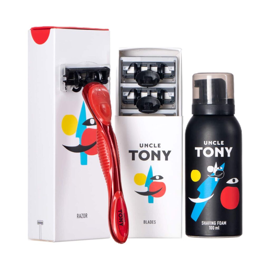 Uncle Tony Complete Starter Red Grooming Kit (3 pcs) - Uncle Tony
