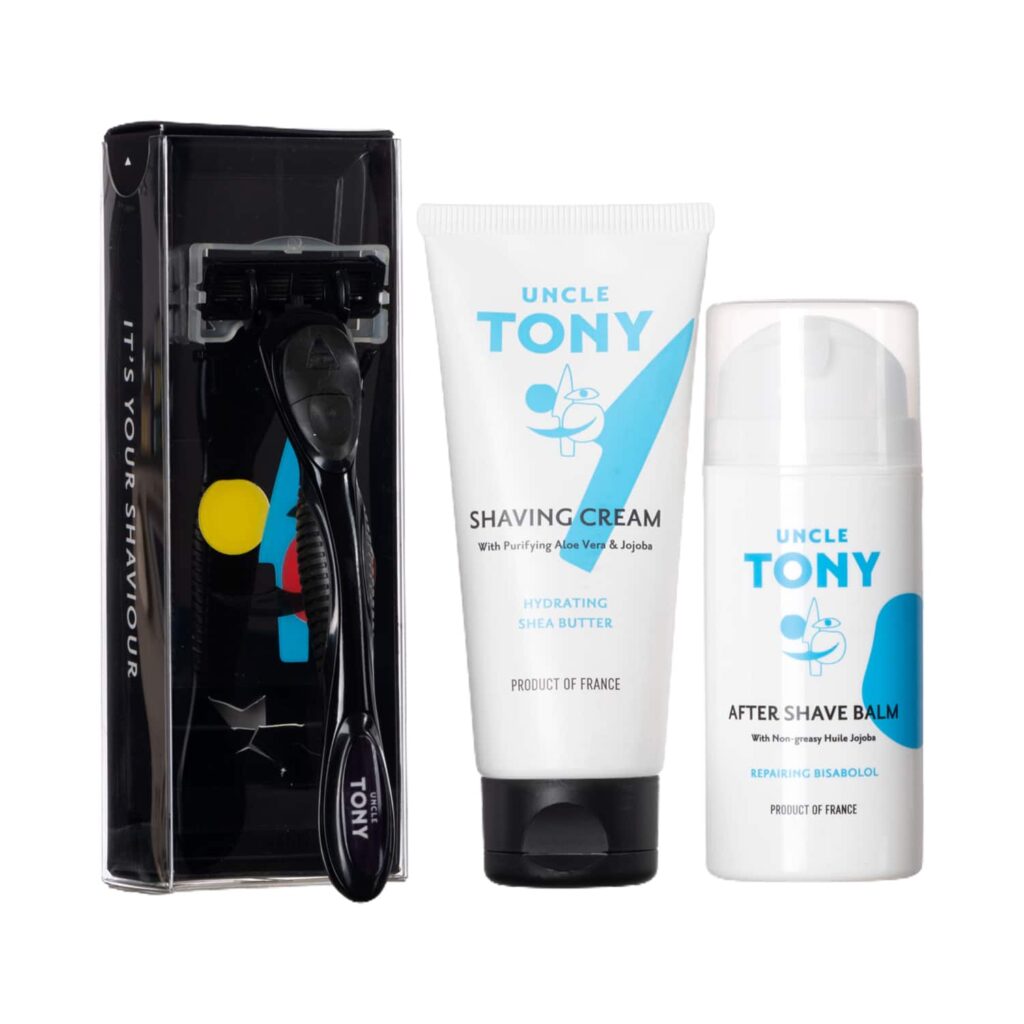 Uncle Tony Shaving Essentials Black Grooming Kit (3 pcs) - Uncle Tony