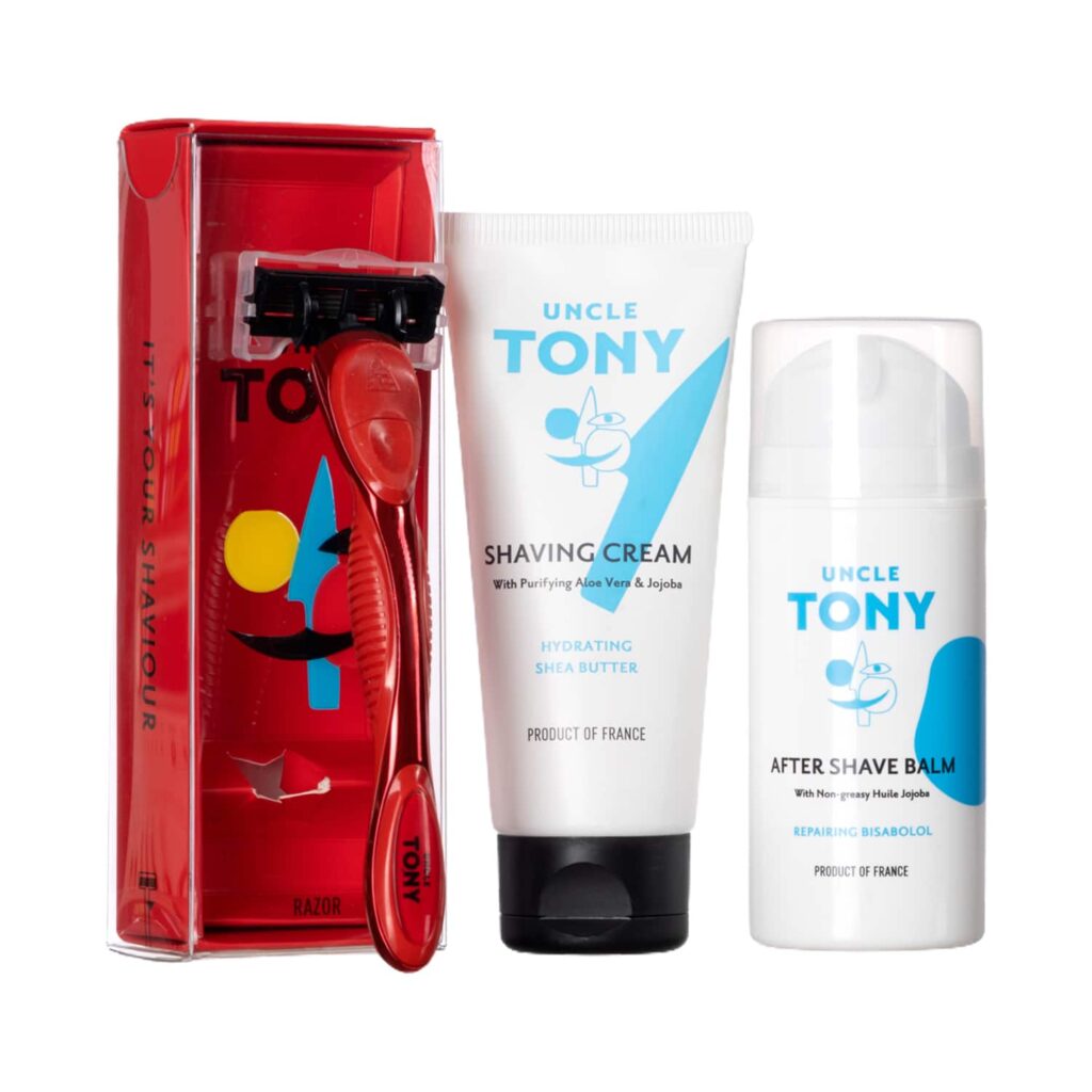 Uncle Tony Shaving Essentials Red Grooming Kit (3 pcs) - Uncle Tony