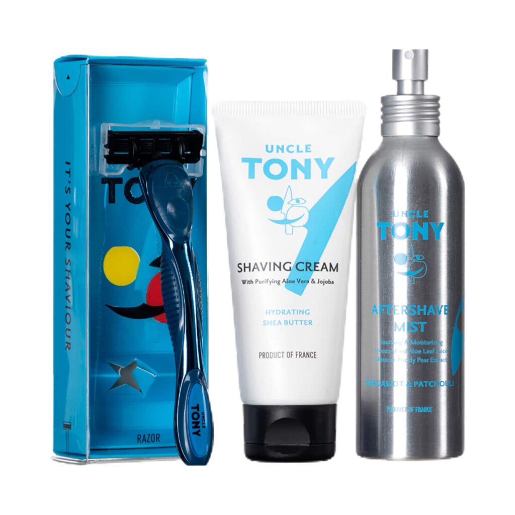 Uncle Tony Shaving Supreme Blue Grooming Kit (3 pcs) - Uncle Tony