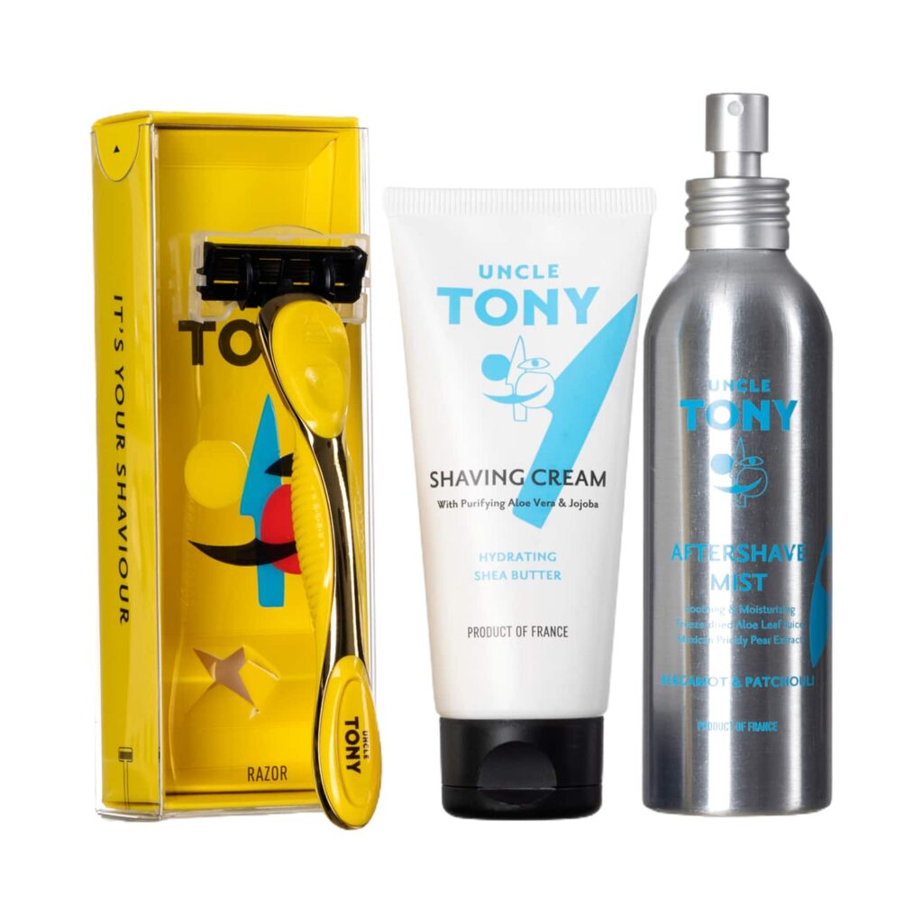 Uncle Tony Shaving Supreme Yellow Grooming Kit (3 pcs) - Uncle Tony