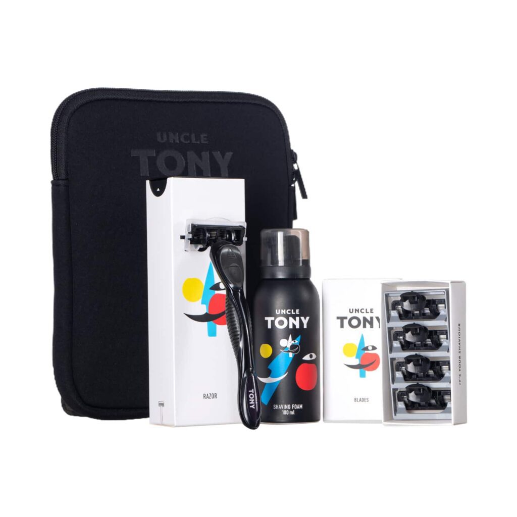Uncle Tony Travellers Black Grooming Kit (4 pcs) - Uncle Tony