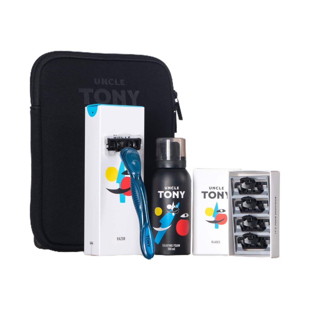 Uncle Tony Travellers Blue Grooming Kit (4 pcs) - Uncle Tony