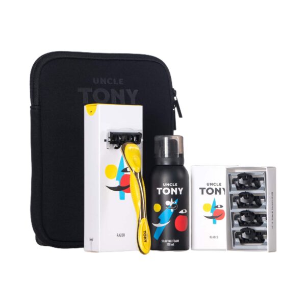 Uncle Tony Travellers Yellow Grooming Kit (4 pcs) - Uncle Tony