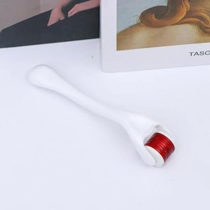 UNVELIS 1.00 mm Derma Roller with Disinfectant | With 540 Titanium Alloy Needles | Promotes Beard & Hair Growth & Reduces Acne Scars | Safe & Effective to Use
