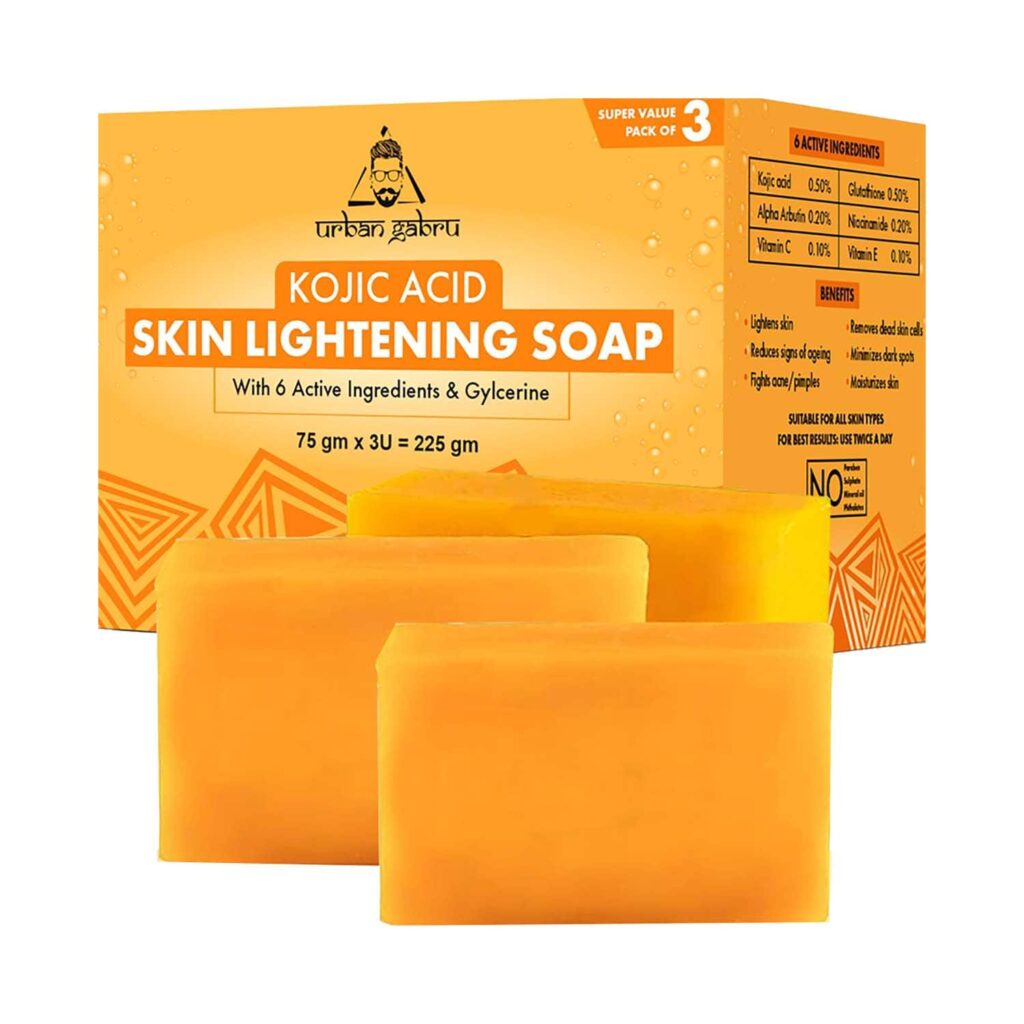 urban gabru Kojic Acid Skin Lightening Soap (3 Pcs) - urban gabru