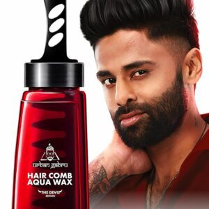 UrbanGabru Aqua Hair Wax | Hair Wax For Men Strong Hold High Shine 260 Ml | 2-In-1 Men Hair Styling Wax | Wet Look