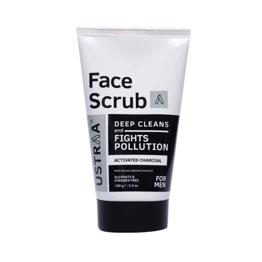 Ustraa Activated Charcoal Face Scrub - (100g) - Ustraa