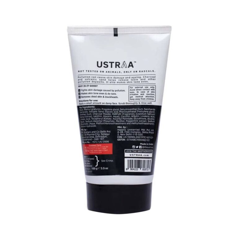 Ustraa Activated Charcoal Face Scrub - (100g) - Ustraa