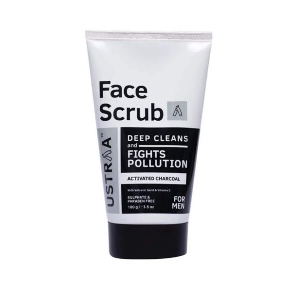 Ustraa Activated Charcoal Face Scrub - (100g) - Ustraa