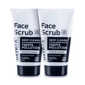 Ustraa Activated Charcoal Scrub 100g Set of 2 (2 Pcs) - Ustraa