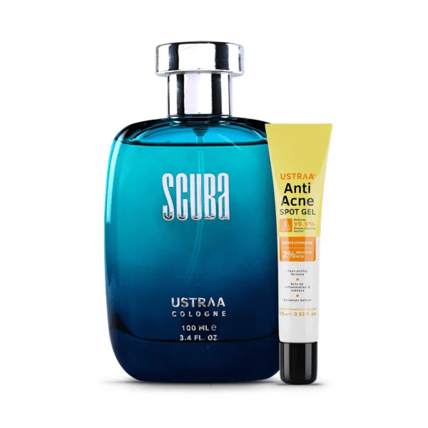 Ustraa Anti Acne Spot Gel & Scuba Cologne Combo - Ustraa