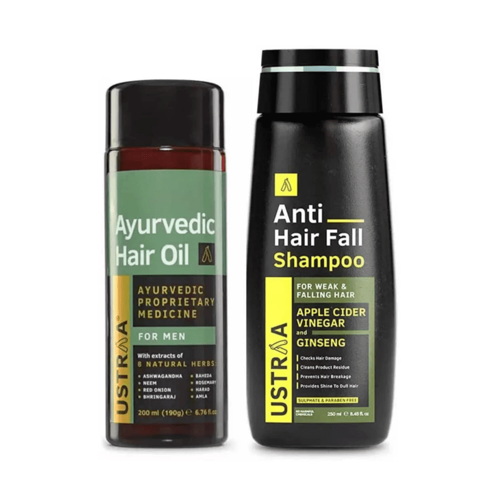 Ustraa Ayurevdic Hair oil & Anti -Hairfall Shampoo - Ustraa