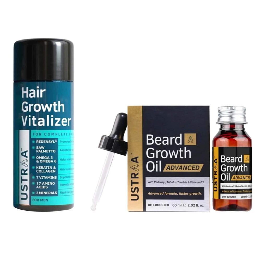Ustraa Beard Growth Oil Advanced With Redensyl & Vitamin D3 Dht Booster Combo - Ustraa