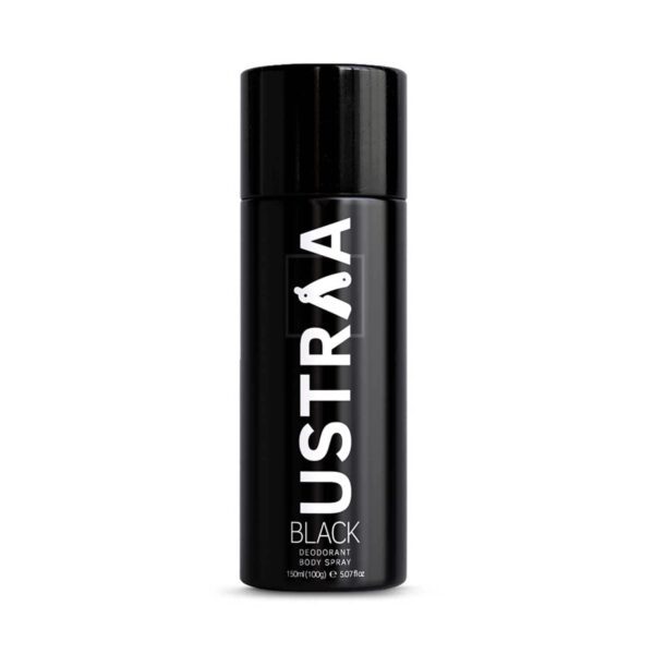 Ustraa Black Deodorant 150ml & De-tan Face Scrub 100g - (2 Pcs) - Ustraa