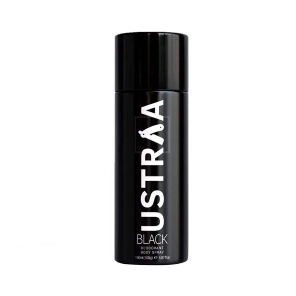 Ustraa Black Deodorant Body Spray - (150ml) - Ustraa