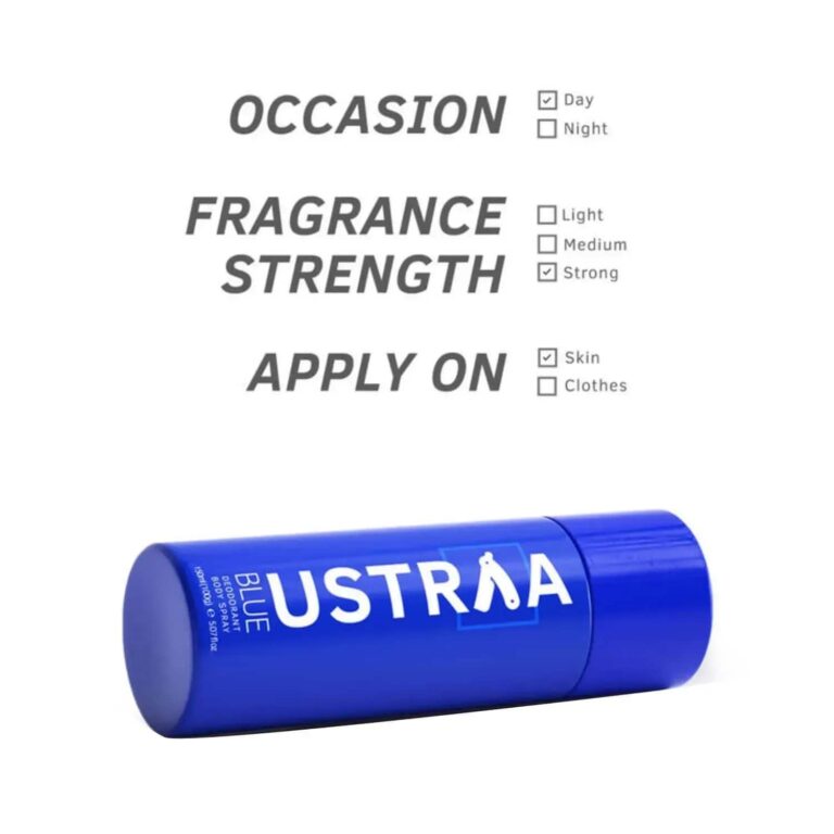 Ustraa Blue Deodorant Body Spray - (150ml) - Ustraa