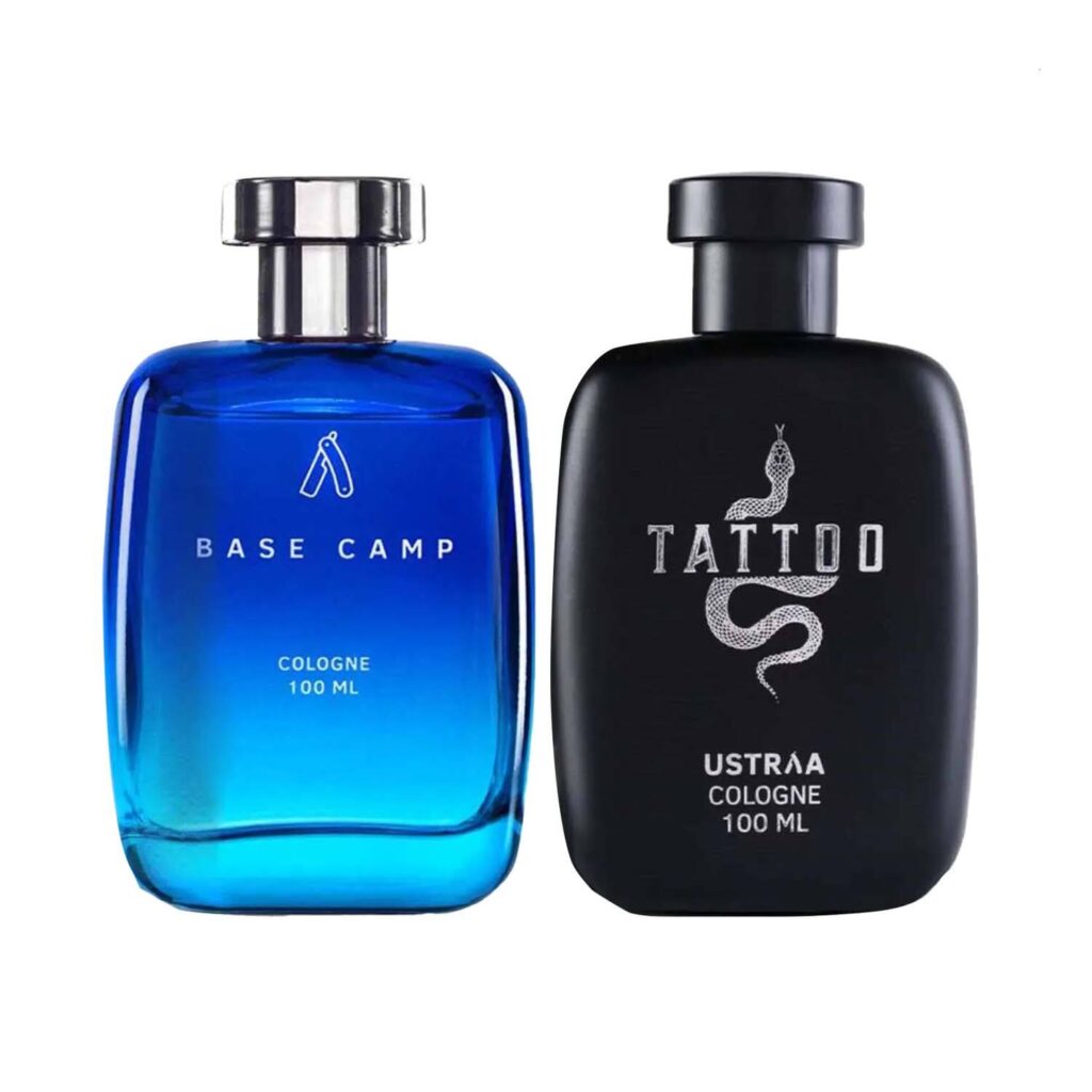 Ustraa Cologne for Men - Base Camp (100 ml) & Cologne for Men - Tattoo (100 ml) Combo - Ustraa