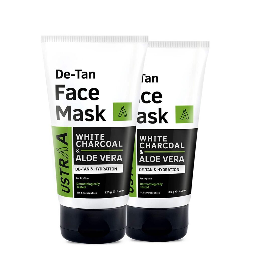 Ustraa De Tan Face Mask For Dry Skin - 125 g (pack Of 2) - (2 Pcs) - Ustraa