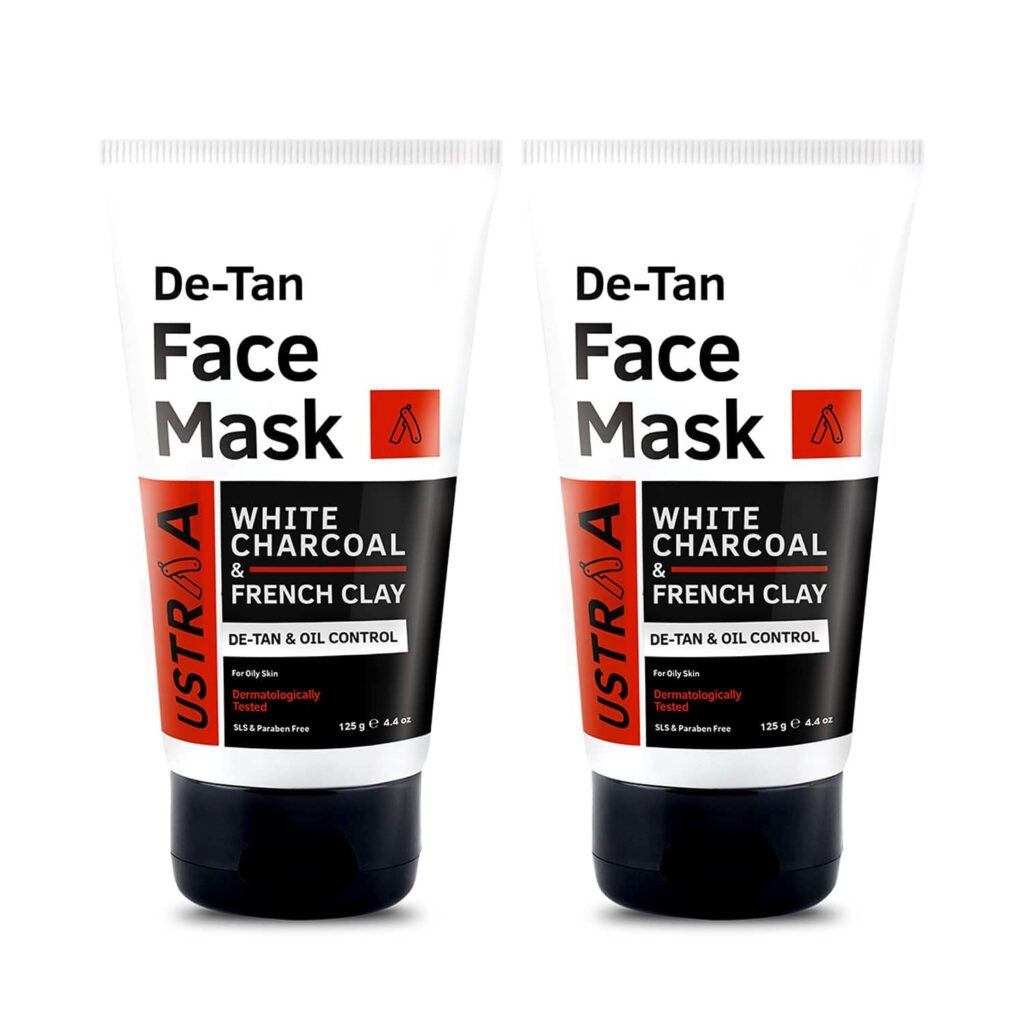 Ustraa De Tan Face Mask For Oily Skin - 125g (pack Of 2) - (2 Pcs) - Ustraa