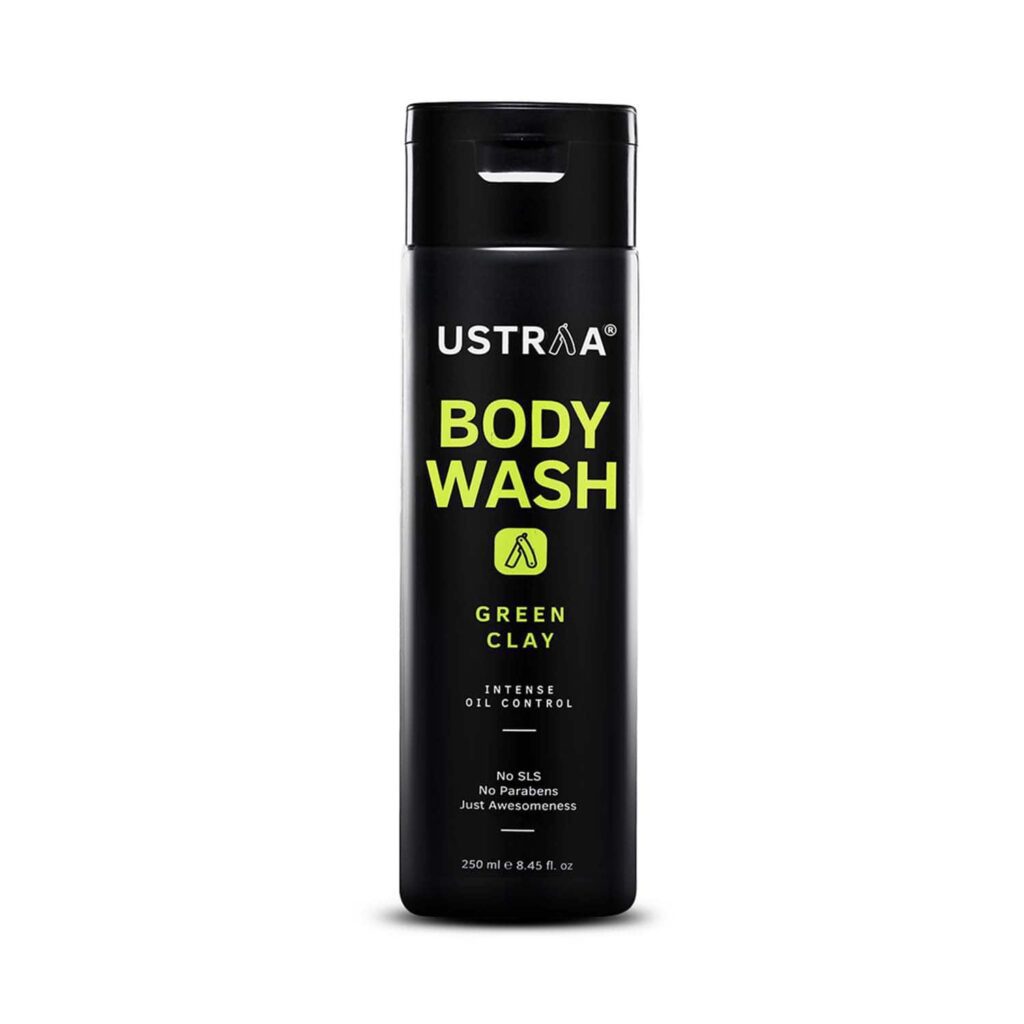 Ustraa Green Clay Body Wash For Intense Oil Control (250ml) - Ustraa