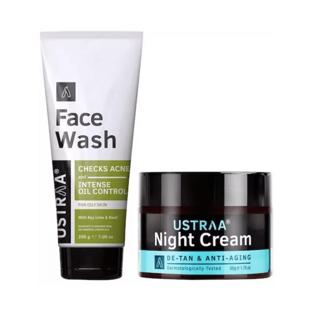 Ustraa Night Cream & Face Wash Oily Skin - Ustraa